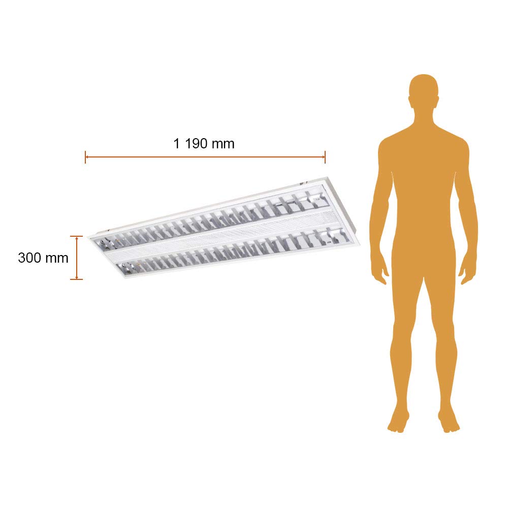 Tecnolite Lámpara LED Empotrado, Luz de Techo LED Minimalista, Base G5 x 2, 32 W, Luz de Día 6500 K, 127 V, 2800 Im, Construlita