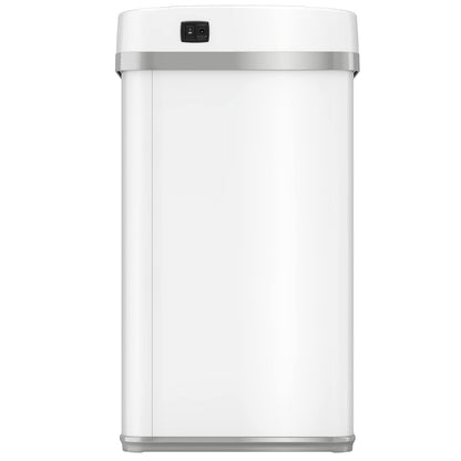 iTouchless Papelera con Sensor multifunción con Sistema de Control de olores y Fragancia para baño y Oficina, Moderno, Matte Finish Pearl White, 15 litros, 1
