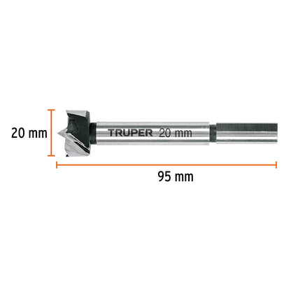 Truper BFM-20, Broca forstner 20 mm para madera