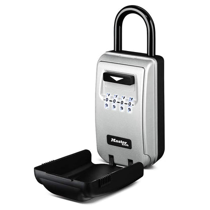 Master Lock Caja de Seguridad para Llaves con Combinación Personalizable - Portátil con iluminación