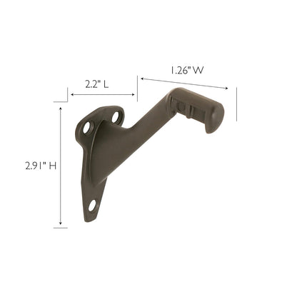 Design House 182014 Standard Handrail Bracket, 5-Pack, Oil Rubbed Bronze