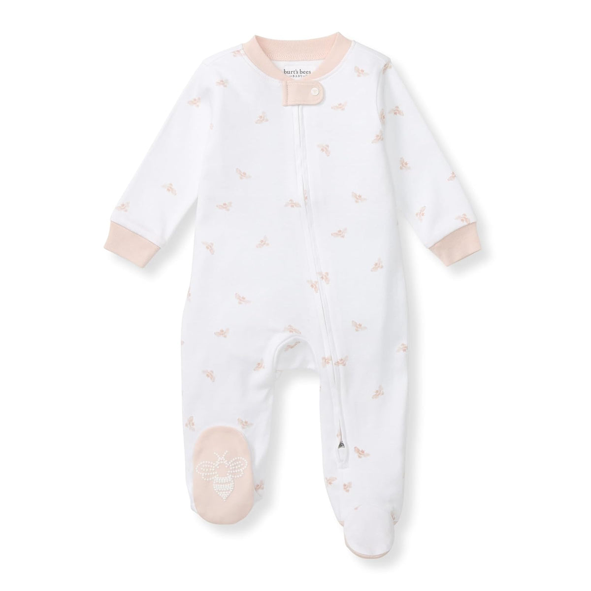 Burt's Bees Baby Pijama de Algodón Orgánico para Bebé - Recién Nacido - Rosa dorado Bee