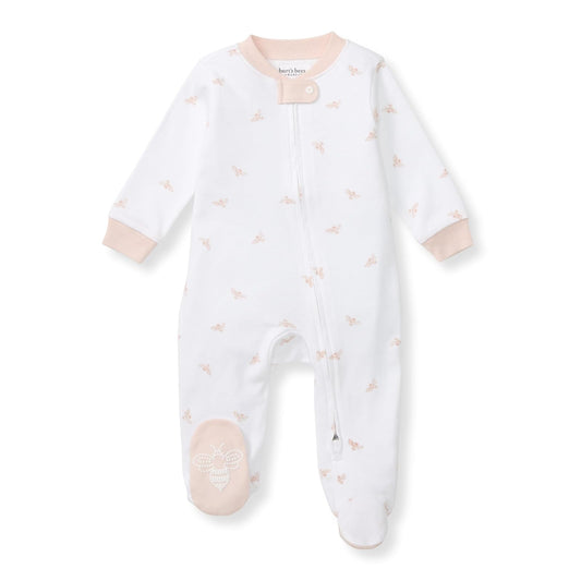 Burt's Bees Baby Pijama de Algodón Orgánico para Bebé - Recién Nacido - Rosa dorado Bee