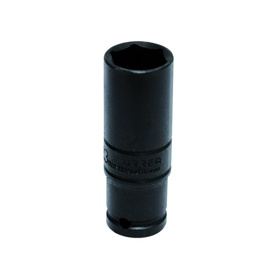 Urrea 7323MD Dado de impacto largo pared delgada cuadro de 1/2", 6 puntas, métrico, 23 mm