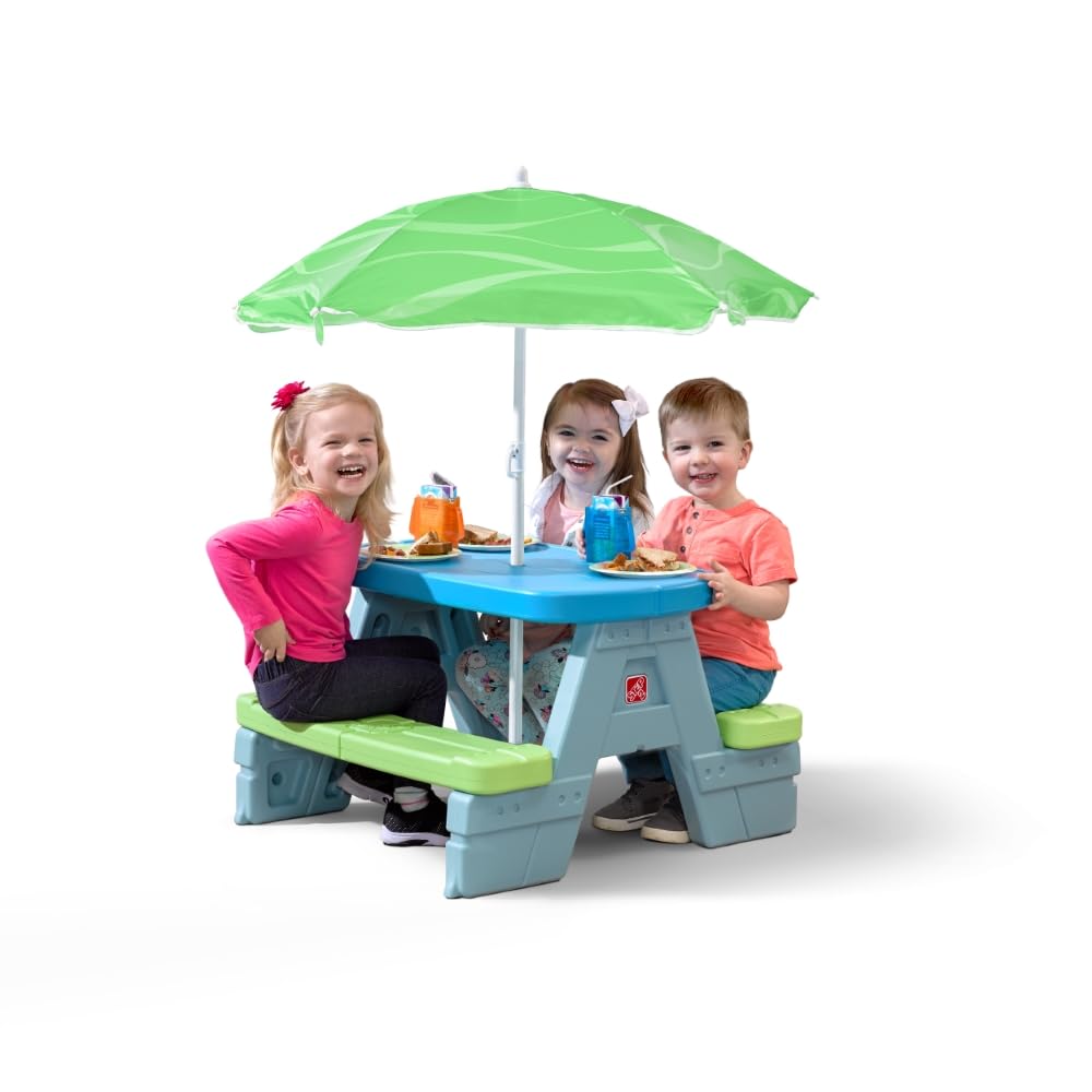 Step31 402499 Mesa de Picnic con sombrilla Sun & Shade, Multicolor