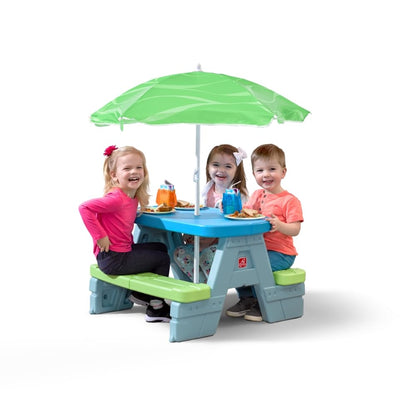 Step31 402499 Mesa de Picnic con sombrilla Sun & Shade, Multicolor