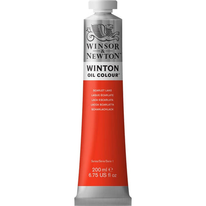 Winsor & Newton 1437603 Winton 200ml Oil Colour - Scarlet Lake