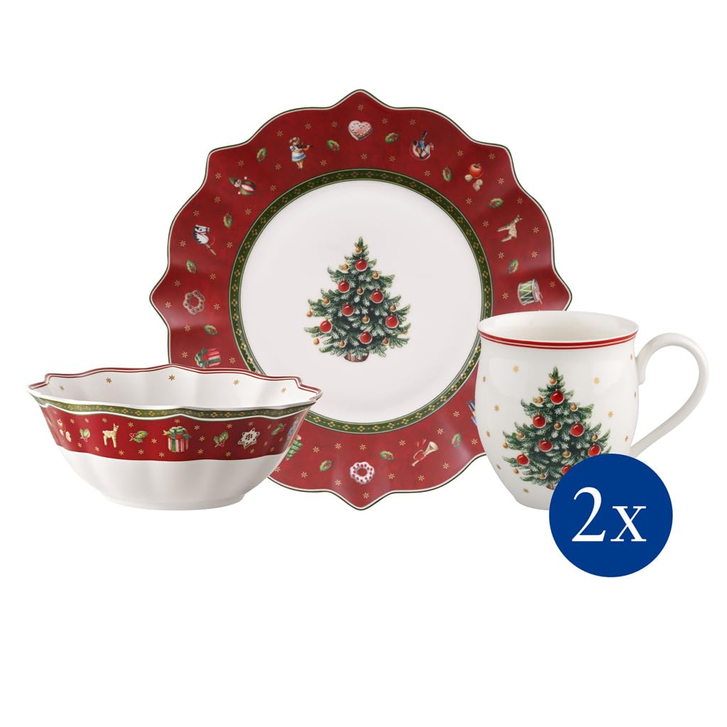 Villeroy & Boch Toy's Delight Juego de desayuno de 6 piezas para 2, rojo