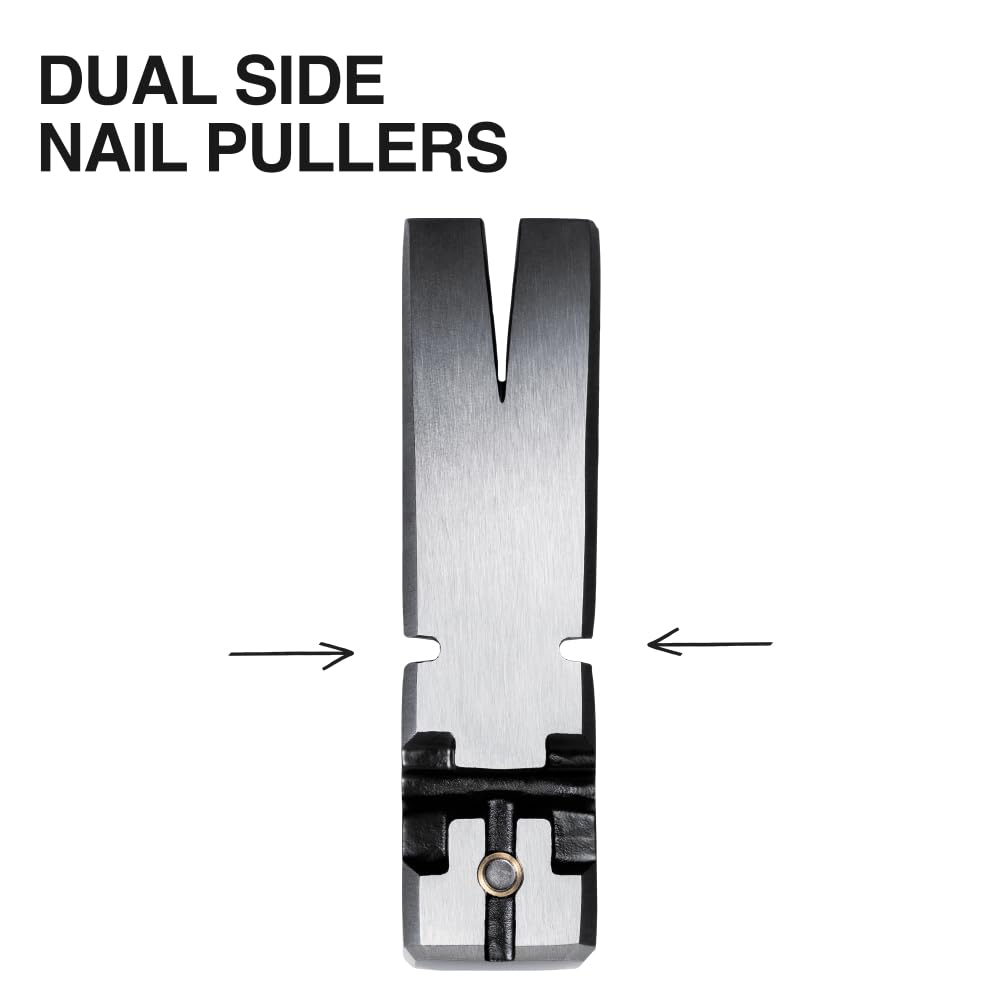 Klein Tools H80922S - Martillo de encuadre de cara lisa con garra recta, acero forjado de 22 onzas, iniciador de uñas magnético y cara cuadrada extragrande