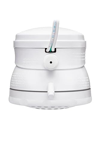 Rotoplas Regadera eléctrica, EcoDucha, Regadera de Baño Eléctrica de Bajo Consumo, con Doble Cámara de Calefacción, Potencia: 5000 Watts, 127 V ~ 60 Hz, Color: Blanco