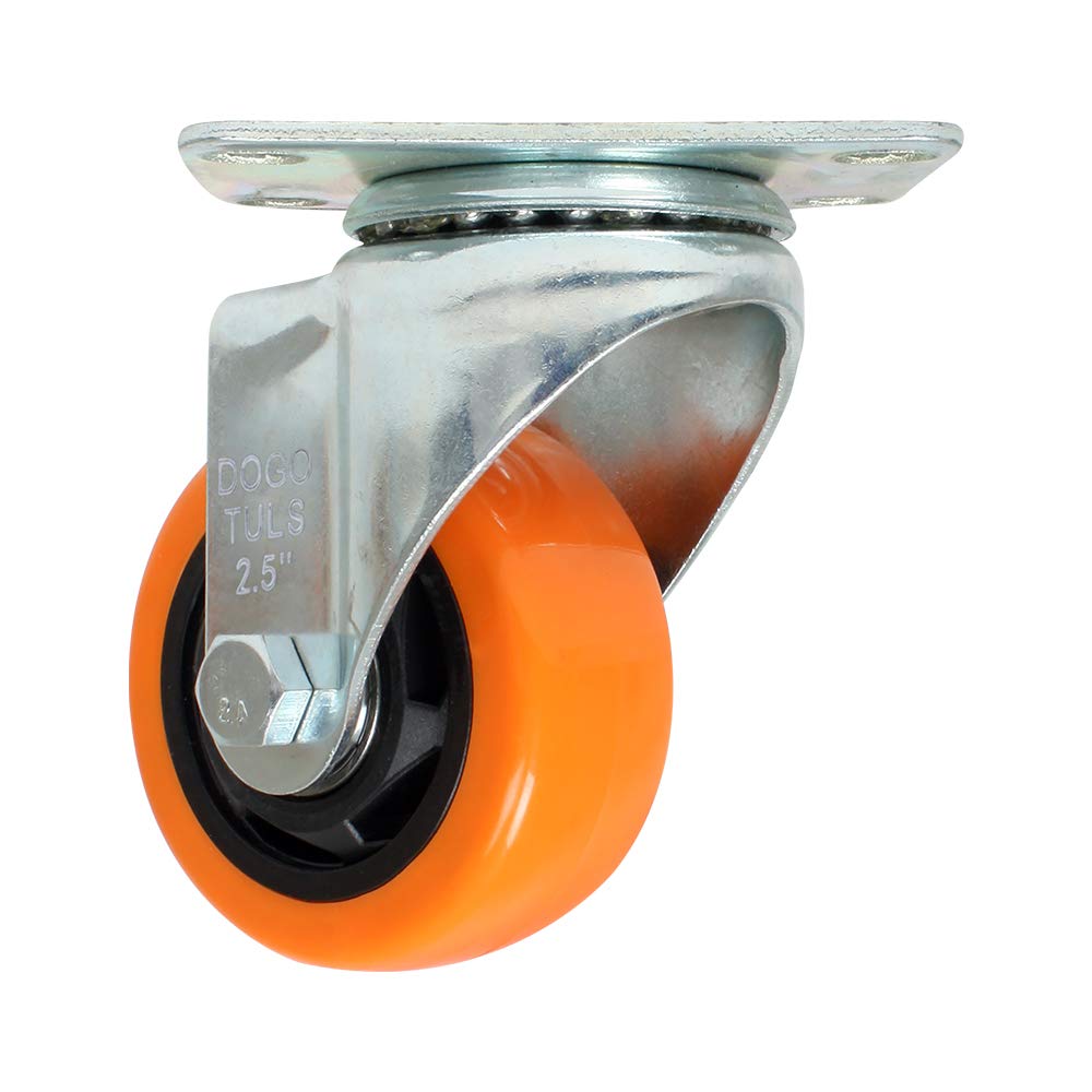 Dogotuls ZF5113 Rodaja PVC Giratoria, color Naranja, 2 x 1/2"