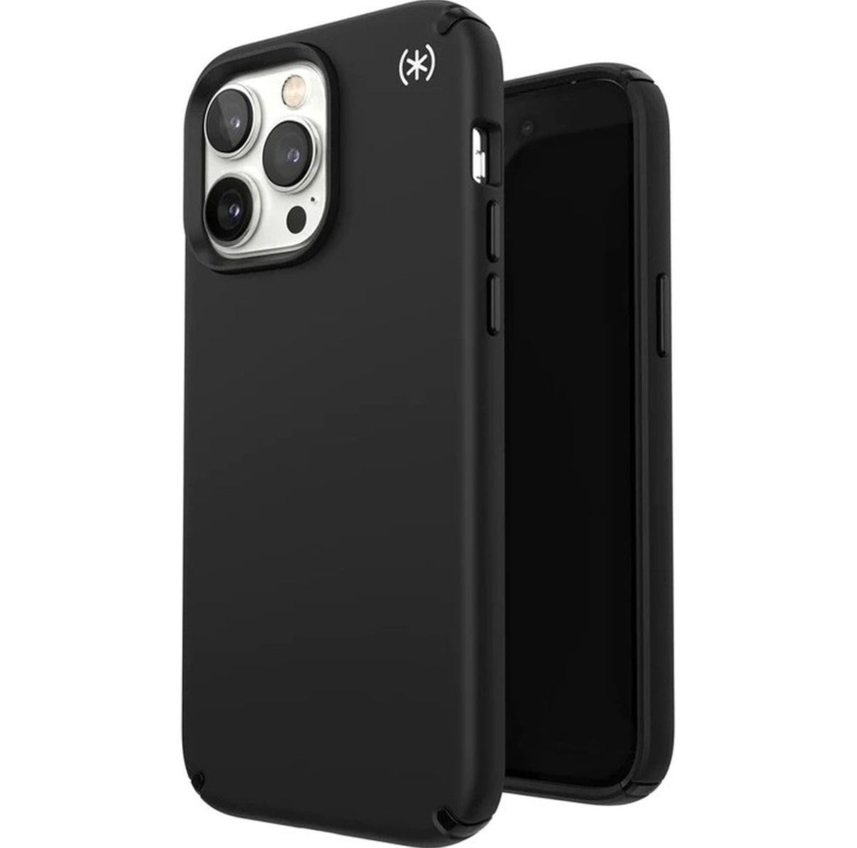 Speck Presidio2 Pro Funda Compatible con iPhone 14 Pro, Protección Caídas 4m, Bisel Elevado, Protección Antimicrobiana - Negro/Blanco