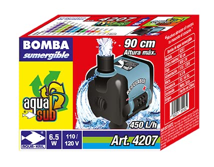 AQUASUB Aqua-Kril 4207 Bomba Agua 450 L/H .90M 6.5W