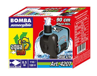 AQUASUB Aqua-Kril 4207 Bomba Agua 450 L/H .90M 6.5W