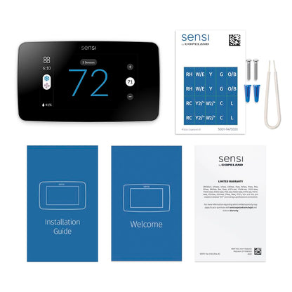 Termostato inteligente Sensi Touch 2 con pantalla táctil a color, programable, Wi-Fi, privacidad de datos, aplicación móvil, bricolaje sencillo, funciona con Alexa, certificación Energy Star, ST76W,
