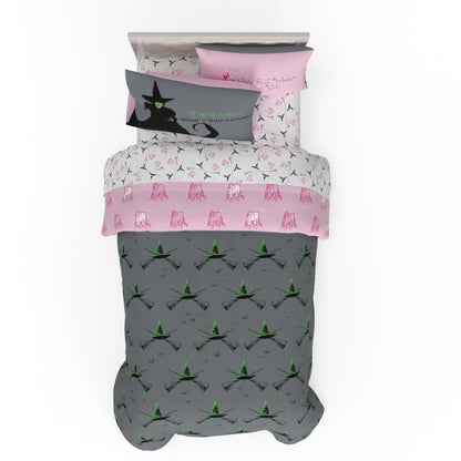 Franco Barbie 1959 Juego de Edredón y Sábanas Reversible - 5 Piece Twin Size - Rosa y verde - el mago de Oz