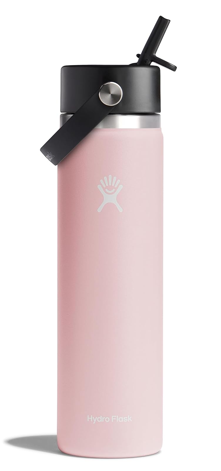 Hydro Flask Botella con Tapa de Popote Flexible, Acero Inoxidable Aislado - Trillium - 24 onzas
