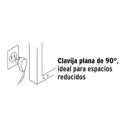 Ext. doméstc aterrizada 8m Clavija Plana
