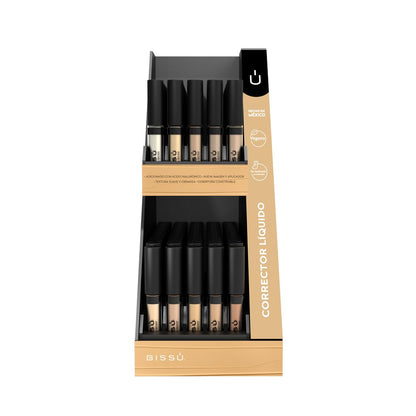 Bissú Cosméticos, Exhibidor Corrector Líquido - CORRECTOR LIQUIDO