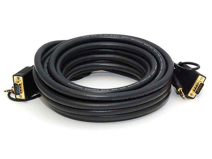 Monoprice 100559 Super VGA HD15 M/M CL2 Rated Cable with Stereo Audio and Triple Shielding, 25-Feet, Gold Plated