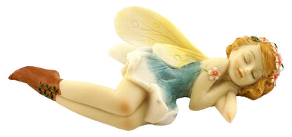 Parte Superior Collection - Figura de Hadas con Flores para Dormir en Miniatura para jardín y terrario