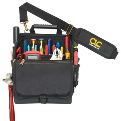 Custom LeatherCraft 1509 Bolsa para Herramientas de Electricista Profesional con 21 Bolsillos con zíper