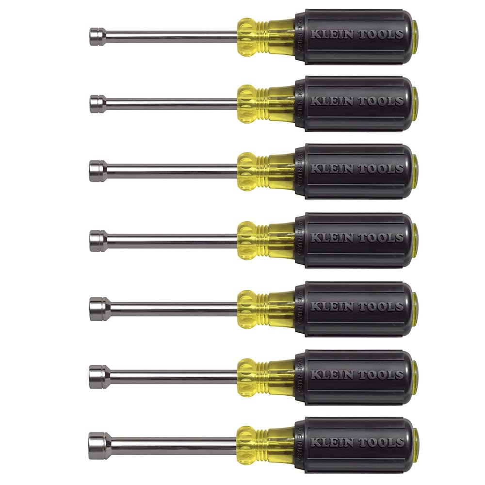 Klein Tools 65160 Nut Driver Set, 7-Pc. Metric, Cushion-Grip