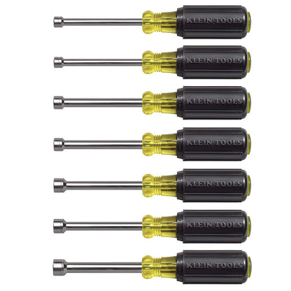 Klein Tools 65160 Nut Driver Set, 7-Pc. Metric, Cushion-Grip