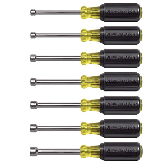 Klein Tools 65160 Nut Driver Set, 7-Pc. Metric, Cushion-Grip