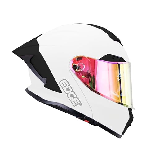 Casco ABATIBLE Edge Modelo GX7 Visor Doble ANTIVAHO Certificado Dot Moto - Cascos Motocross Pegatina Pegatinas Protector Mujer y Hombre