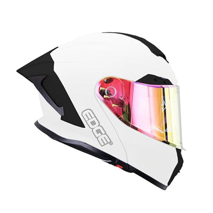 Casco ABATIBLE Edge Modelo GX7 Visor Doble ANTIVAHO Certificado Dot Moto - Cascos Motocross Pegatina Pegatinas Protector Mujer y Hombre