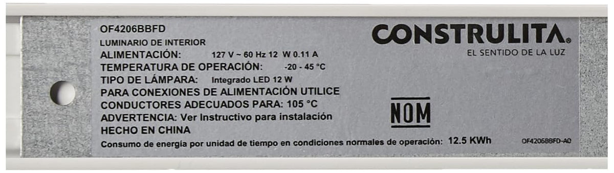 Tecnolite Lámpara Lineal LED Interconectable 12 W, Luz de Día, IK06, Atenuación TRIAC, LED integrado