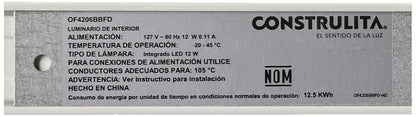Tecnolite Lámpara Lineal LED Interconectable 12 W, Luz de Día, IK06, Atenuación TRIAC, LED integrado