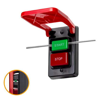 POWERTEC Interruptor de paleta de doble voltaje de 120 V/230 V, 3 HP a 230 voltios, certificado UL. Rodillera grande para herramientas eléctricas Apagado rápido. Se adapta a sierra de mesa, mesa de