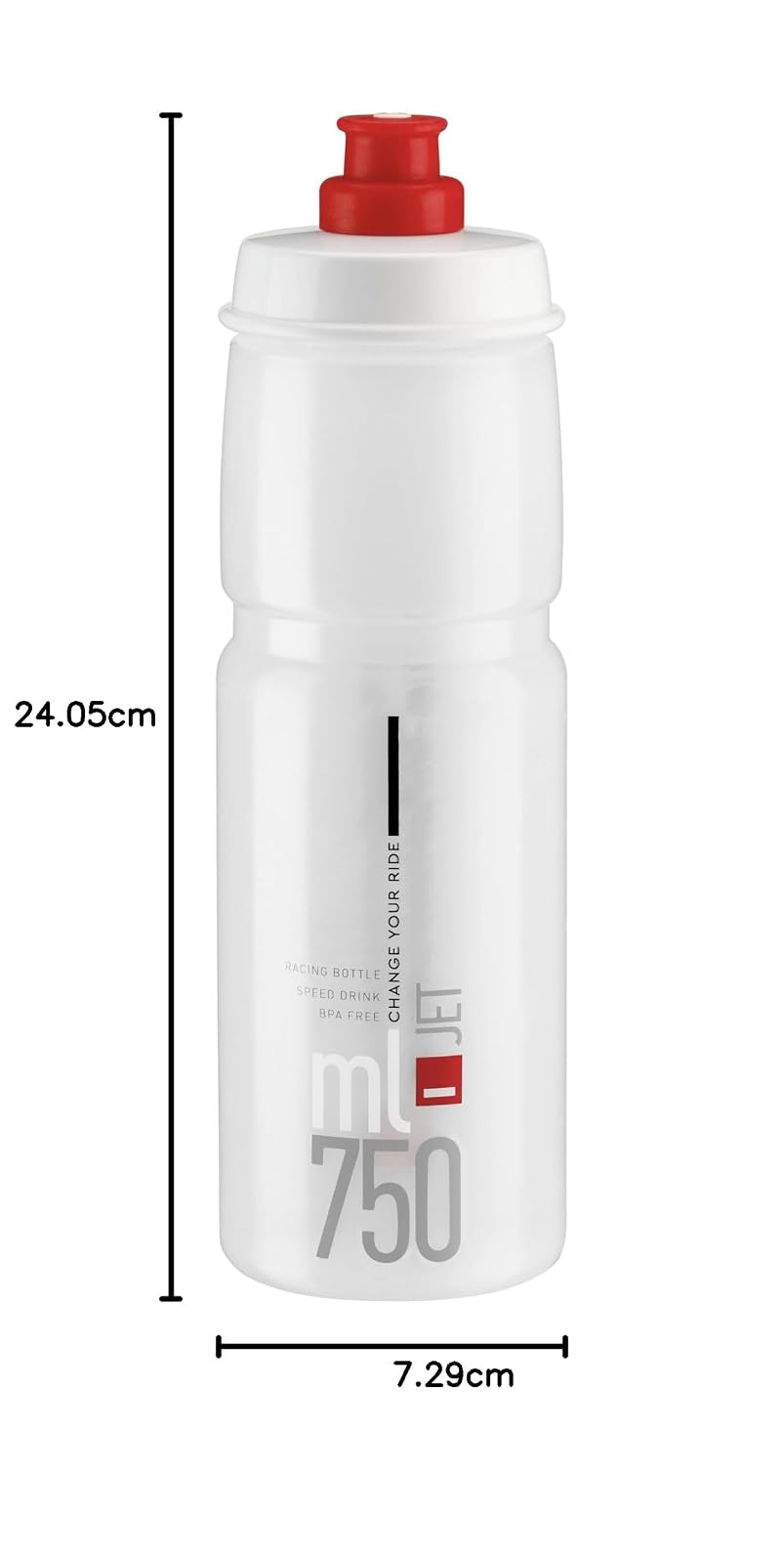 ELITE SRL Jet Clear - Logotipo Rojo, 750 ml, Talla única