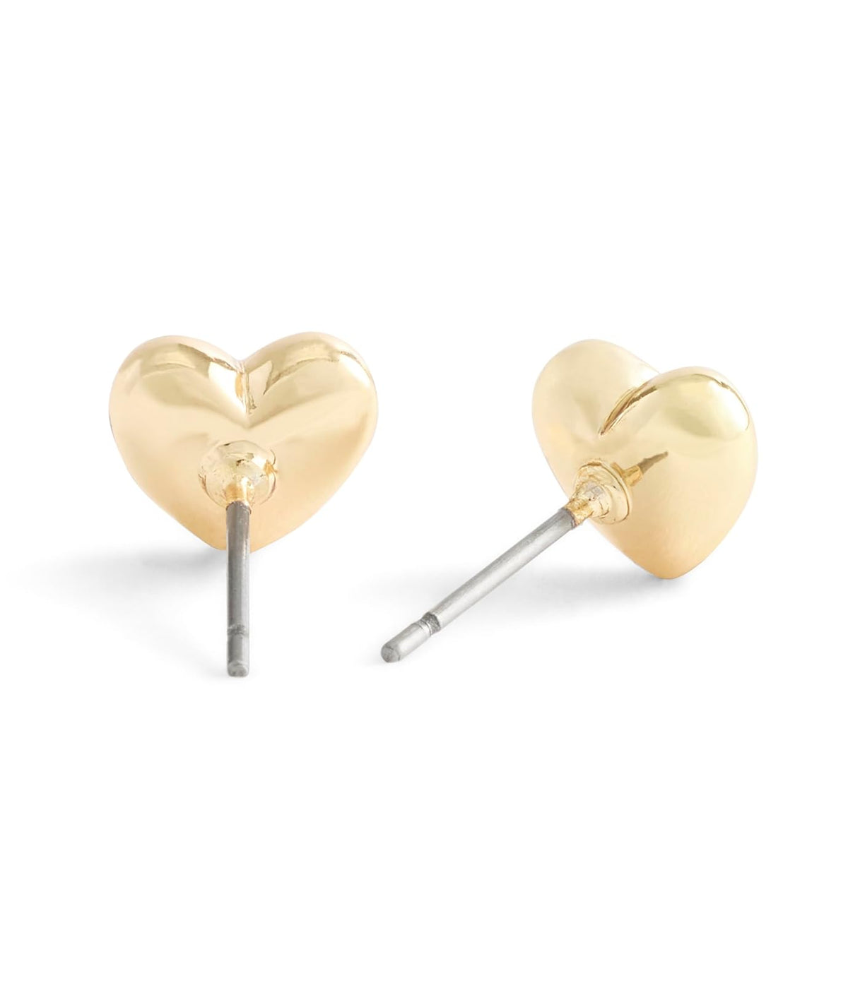 COACH Joyería Pendientes de tuerca con firma en forma de corazón para mujer