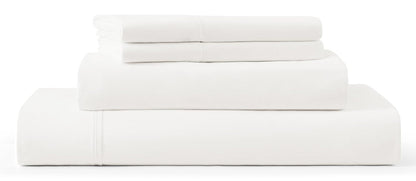 UGG - Juego de sábanas de Lujo de 4 Piezas con Bolsillos Profundos y 2 Fundas de Almohada Lavables a máquina, para recámara básico y Ropa de Cama universitaria, tamaño matrimonial XL, Blanco (Hedi)