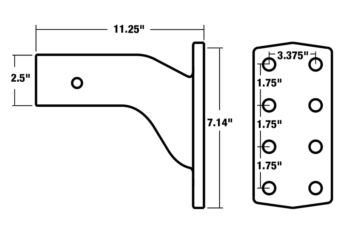 Buyers Products - Soporte de Gancho de 3 Posiciones para Receptor de 2 1/2 Pulgadas, 20 000 M.G.T.W.