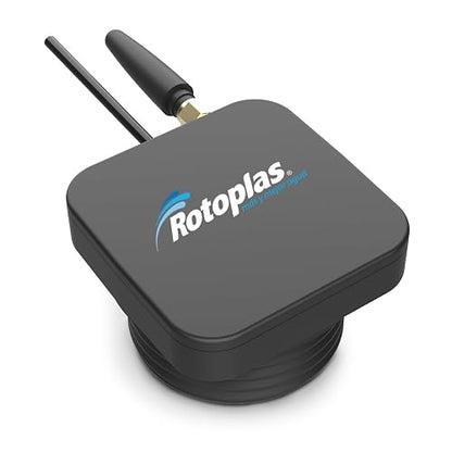 Rotoplas Medidor de Nivel de Agua Ultrasónico WiFi | Control remoto por app, sensor ultrasónico, IP67, WiFi 2.4 GHz, cable USB 5 m, 24.5 x 16 x 12.5 cm
