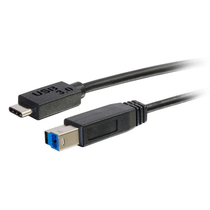 C2G 28867 USB 3.0 (USB 3.1 Gen 1) USB-C to USB-B Cable M/M (10 Feet) Thunderbolt 3, Tablet, Chromebook Pixel, Samsung Galaxy TabPro S, LG G6, Macbook