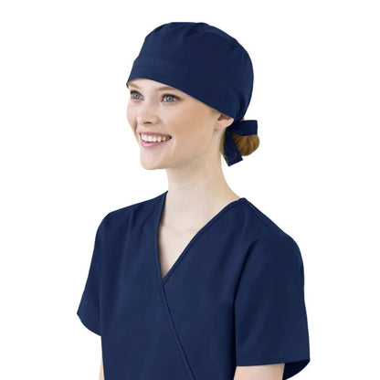 WonderWork Gorro Quirúrgico Unisex con Lazo - Azul Marino - Talla Única