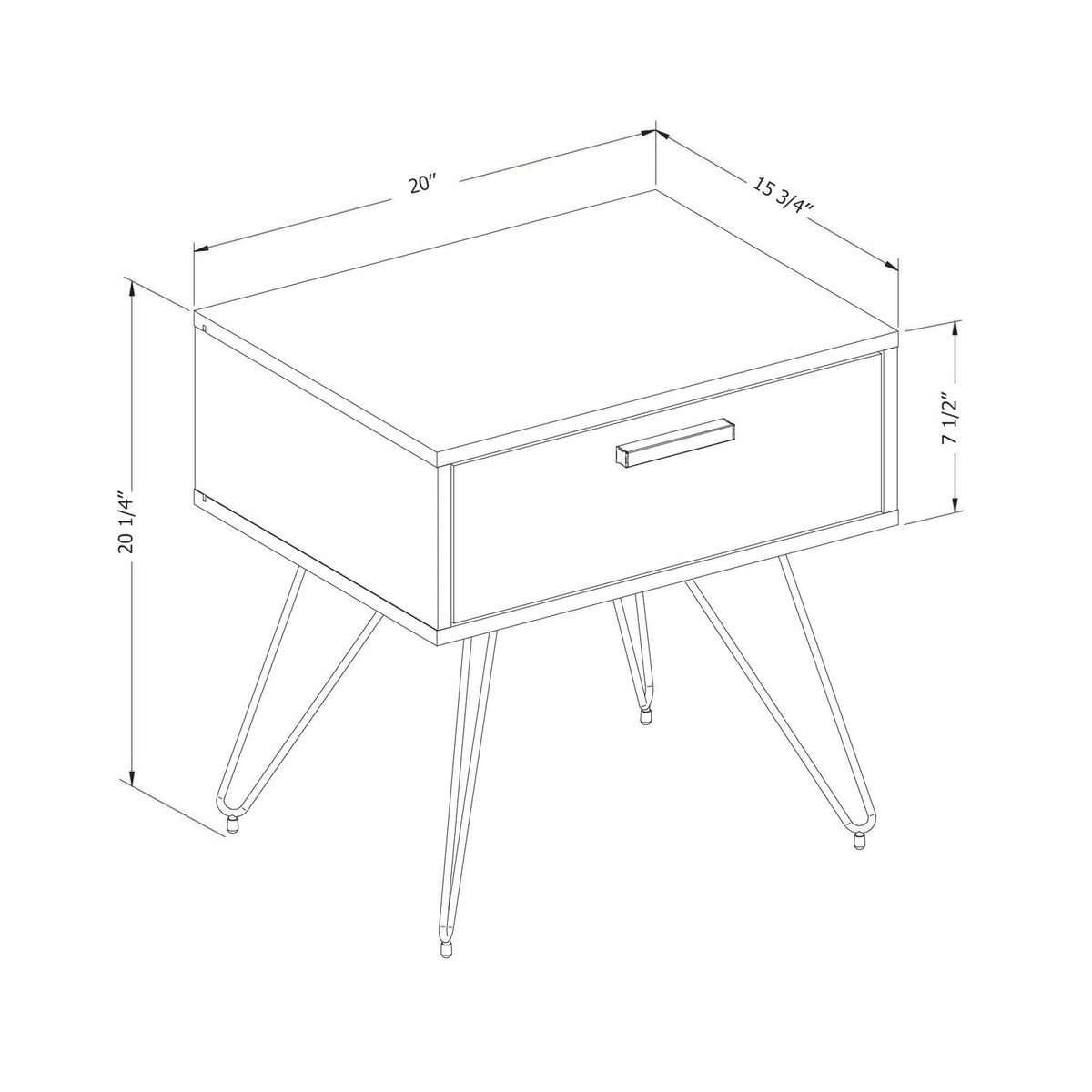 South Shore Buro para recamara con 1 cajón Marrón Slendel. Muebles para recamara, mesas de Noche Furniture