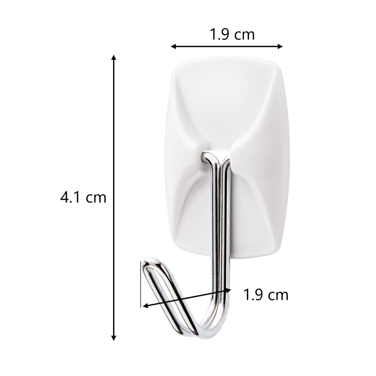 COMMAND 3M Gancho Adhesivo Removible de Metal Chico Color Blanco 12 piezas | Soporta hasta 225 gr, Organiza interiores sin dañar superficies, No requiere herramientas, Fácil de instalar, Fijación segura