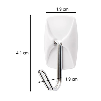 COMMAND 3M Gancho Adhesivo Removible de Metal Chico Color Blanco 12 piezas | Soporta hasta 225 gr, Organiza interiores sin dañar superficies, No requiere herramientas, Fácil de instalar, Fijación segura