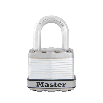 Master Lock M1XKADCCSEN Magnum Candado laminado, 4.45 cm de ancho, acero de 0.8 cm, 2.54 cm de distancia al grillete, Paquete de 1, 1-Inch Shackle, Acero
