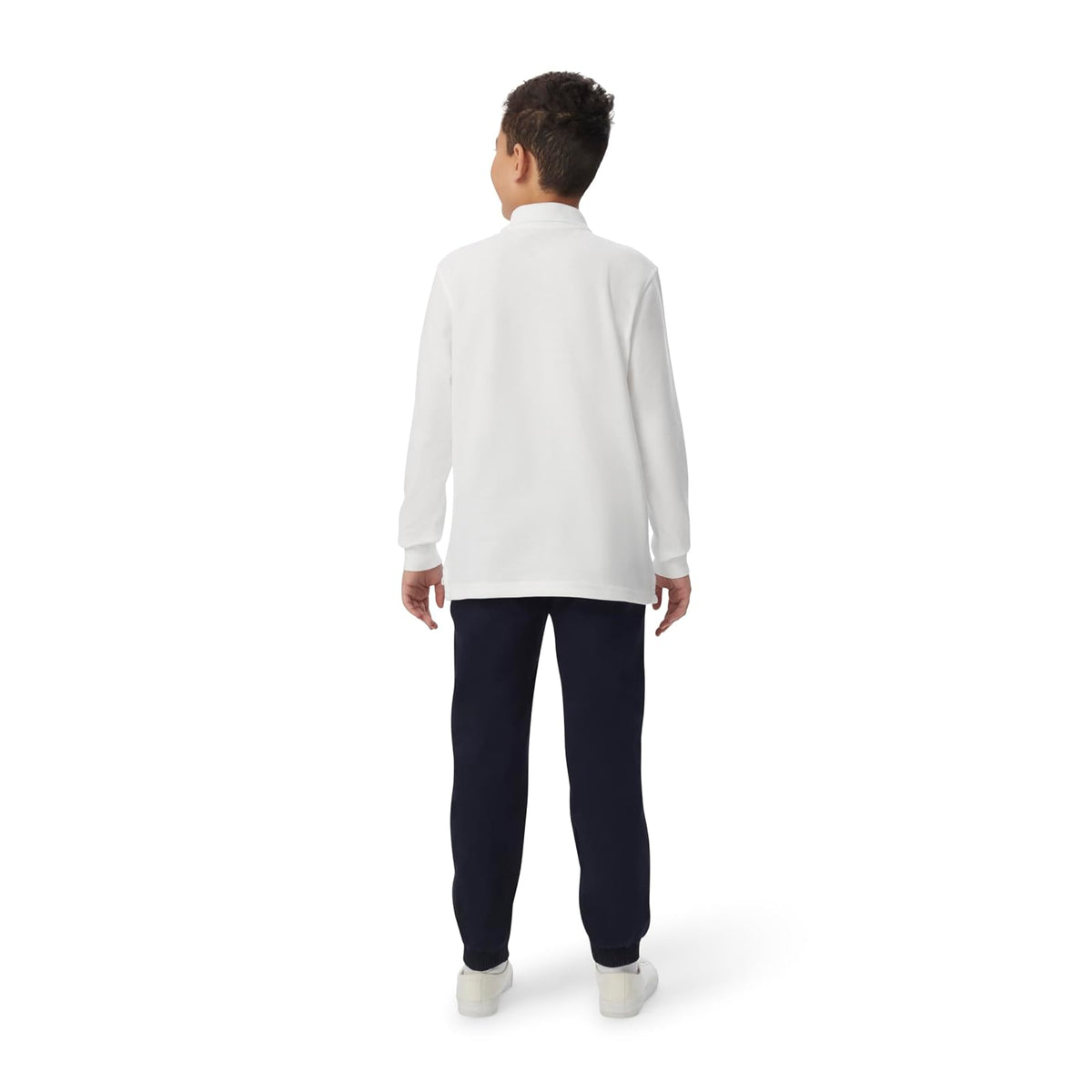 French Toast Long Sleeve Pique Polo Shirt (Standard & Husky) Camisa de Polo para Niños