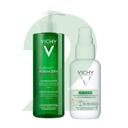 Kit Vichy Normaderm Piel Grasa con Ácido Salicílico Limpieza y Protección Solar