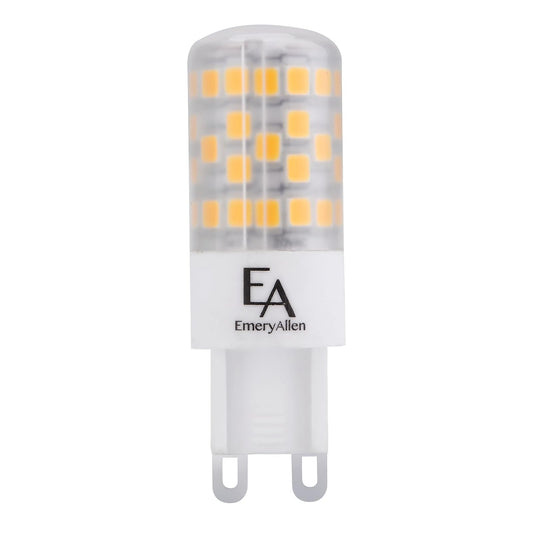 EmeryAllen EA-G9-4.5W-001-309F-D Dimmable Miniature Bi-Pin Base JA8 Compliant LED Light Bulb, 120V-4.5Watt (50W Equivalent) 450 Lumens, 3000K, 1 Pcs, White