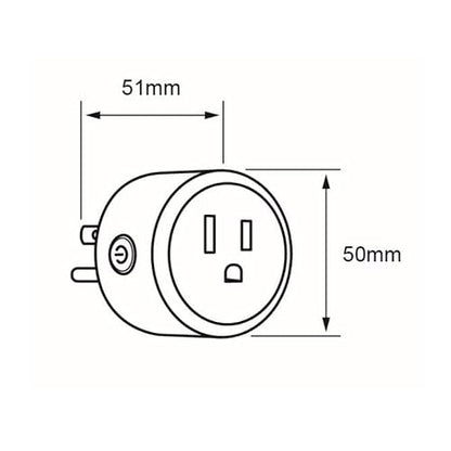 Tecnolite Connect - Enchufe Inteligente, Compatible con WiFi, Alexa y Otros Asistentes Virtuales de Voz, Control con App Connect para Celular, Multivoltaje, Capacidad 2000W, Iluminación Interiores