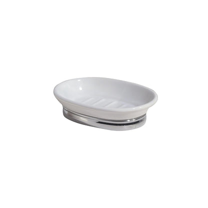 InterDesign iDesign - Jabonera para jabón de Barra - Colección York, Color Blanco